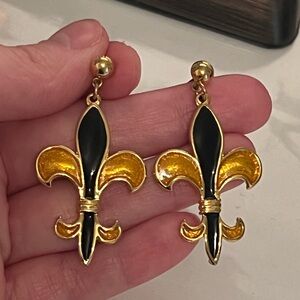 Fleur De Lis Drop Earrings